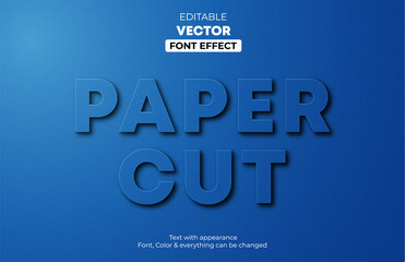 Wall Mural - paper cut editable text effect