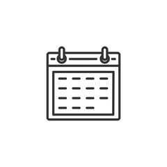 Poster - Flat calendar Icon. Calendar on the wall. Vector black icon.
