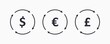 © Toxa2x2 - Set currency exchange outline icon. Money icon concept. The circulation of money in the world. Vector