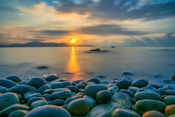 Wall Mural - Queen beach or Hoang Hau beach, the famost beach at Quy Nhon city, Binh Dinh, Vietnam