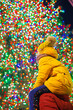 © travnikovstudio - Happy girl with dad on the background of the Rockefeller Christmas tree in New York