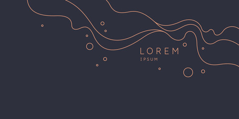 Aufkleber - poster with dynamic waves. vector illustration in minimal style. abstract background.