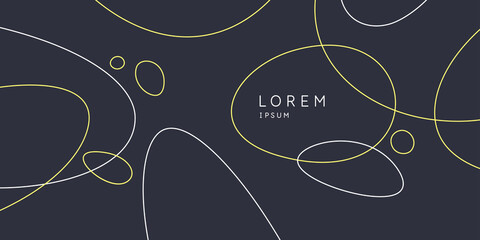 Fototapete - Trendy abstract background. Composition of amorphous forms and lines.