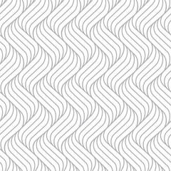 Poster - vector seamless pattern. background wavy line. modern waves texture. intricate pipple curly stripe. 