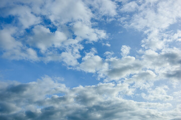 Wall Mural -  Beautiful white clouds in the blue sky