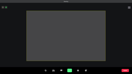Video Call Template. Meeting App Flat Vector UI Interface. Vector illustration