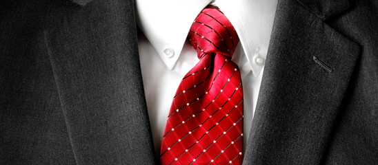 Sticker - Business Suit White Shirt Red Tie Formal Wear Fashion