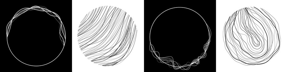 Poster - Set of impossible shapes. Optical Illusion.Minimal geometric logo. Vector illustration EPS 10