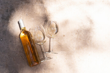 Wall Mural - wine in glasses