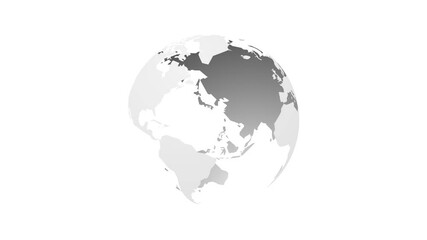 Wall Mural - abstract model of the planet earth. globe made of white material concept for industry, business and 
