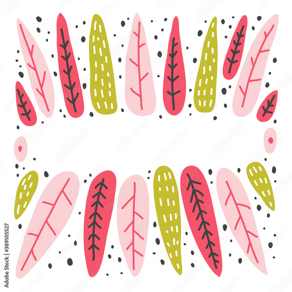 Hand drawn colorful border frame for your concept logo design or social ...