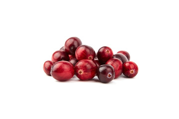 Wall Mural - Fresh cranberries isolated on white background