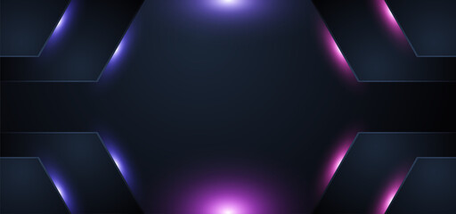 Abstract neon with elegant dark background gaming stage wallpaper