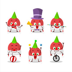 Poster - Cartoon character of christmas hat with various circus shows