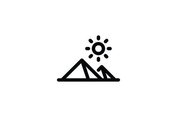 Poster - History Outline Icon - Pyramid