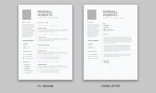 Resume And Cover Letter, Minimalist Resume Cv Template,