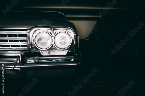 クラシックカー アメ車 ヘッドライト 横 Stock Photo Adobe Stock