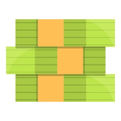 Poster - Auction money stack icon. Cartoon of auction money stack vector icon for web design isolated on white background