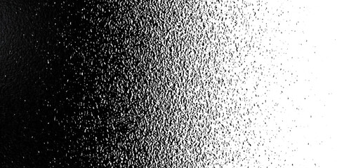 Wall Mural - Black on white background. Black and white dissolve in half in each other. Silky rough textured black matter mixed with white. Looks like halftone of mix grunge. Art Illustration