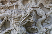 Old Chinese Dragon Stone By Carve, Real Chinese Dragon In China.