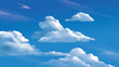 vector illustration of stratocumulus clouds on the bright blue sky