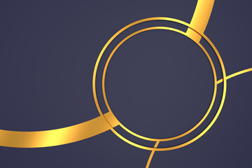 Wall Mural - Abstract background of circle shape with luxury concepts. 3D rendering.
