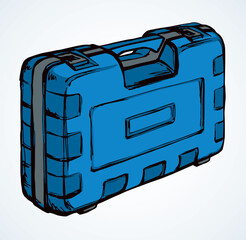 Suitcase for tools. Vector drawing