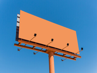  orange billboard, commercial advertising outdoor