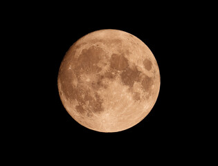 full moon over black