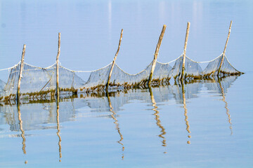 Canvas Print - po delta regional park comacchio iitaly