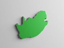 South Africa Map 3d Render