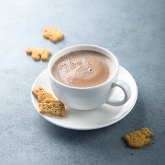 Poster - Traditional homemade hot chocolate with cookies