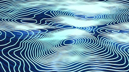 Wall Mural - abstract twisting glowing threads. futuristic animated background. smooth waves abstraction.
