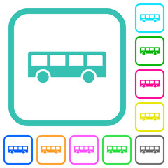 Wall Mural - Bus vivid colored flat icons