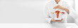 Gynecology concept, diagnostic and medical care of gynecological disease. Gynecologist holding anatomical uterine, vagina model with pathologies. Web banner