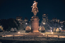 Picture Of George Washington Statue In Boston MA