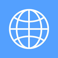 Poster - globe flat icon vector. world wide concept globe internet icon. website icon. www sign. search www v