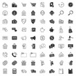 © Lysenko.A - Shopping icon set in flat style. Online commerce vector illustration on white isolated background. Market store business concept.