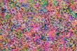 © Олег Арюткин - Colorful elastic rubber hair bands. Colorful background 21:9.