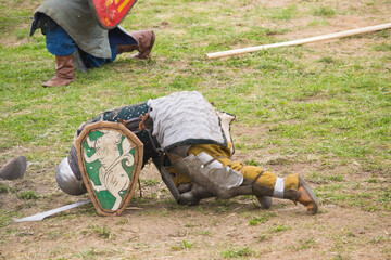 Torzhok, Tver region / Russia-festival of historical reconstruction-the defeated knight