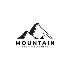 Canvas Print - mountain logo design vector illustration