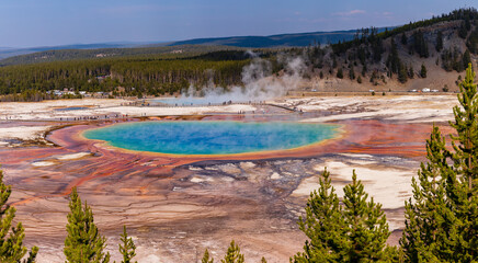 Hot geyser and the surrounding beauty of the mother nature. 