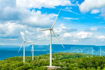 Wind turbine electrical energy plant on Khao Yai Thiang.