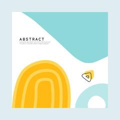 Wall Mural - Editable minimal banner template. Suitable for social media post and web internet ads. Vector illustration 