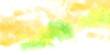 © imagefuji - イエローとグリーンのアブストラクト　水彩タッチ　　背景は白