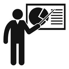 Poster - business training lesson icon. simple illustration of business training lesson vector icon for web d