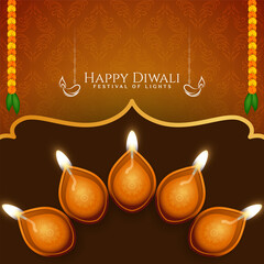 Elegant classic Happy Diwali festival background design