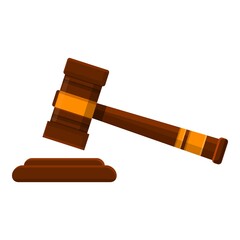 Poster - Auction gavel icon. Cartoon of auction gavel vector icon for web design isolated on white background
