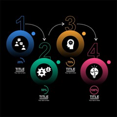 Fototapete - Colorfull Infographic template design idea