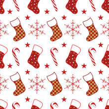 Christmas Stockings Seamless Pattern Design